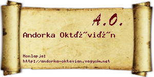 Andorka Oktávián névjegykártya